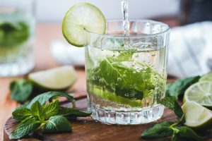 lime and mint infused water