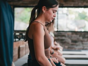 guests meditating